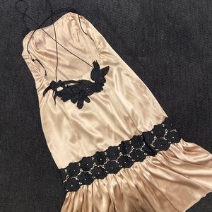 Bebe champagne cocktail dress